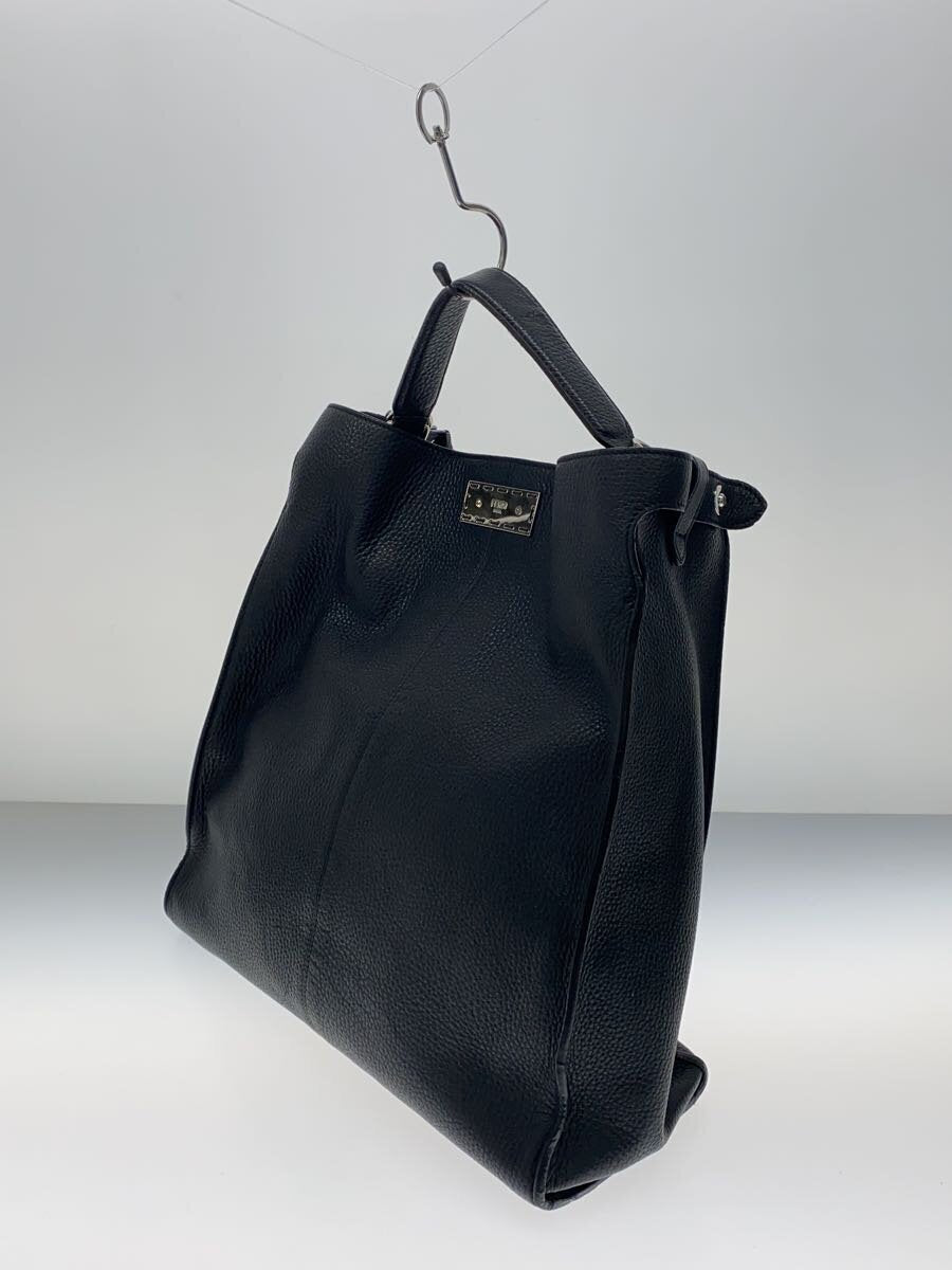 FENDI Peekaboo X-Lite Tote Bag Leather Black [f1235868320]