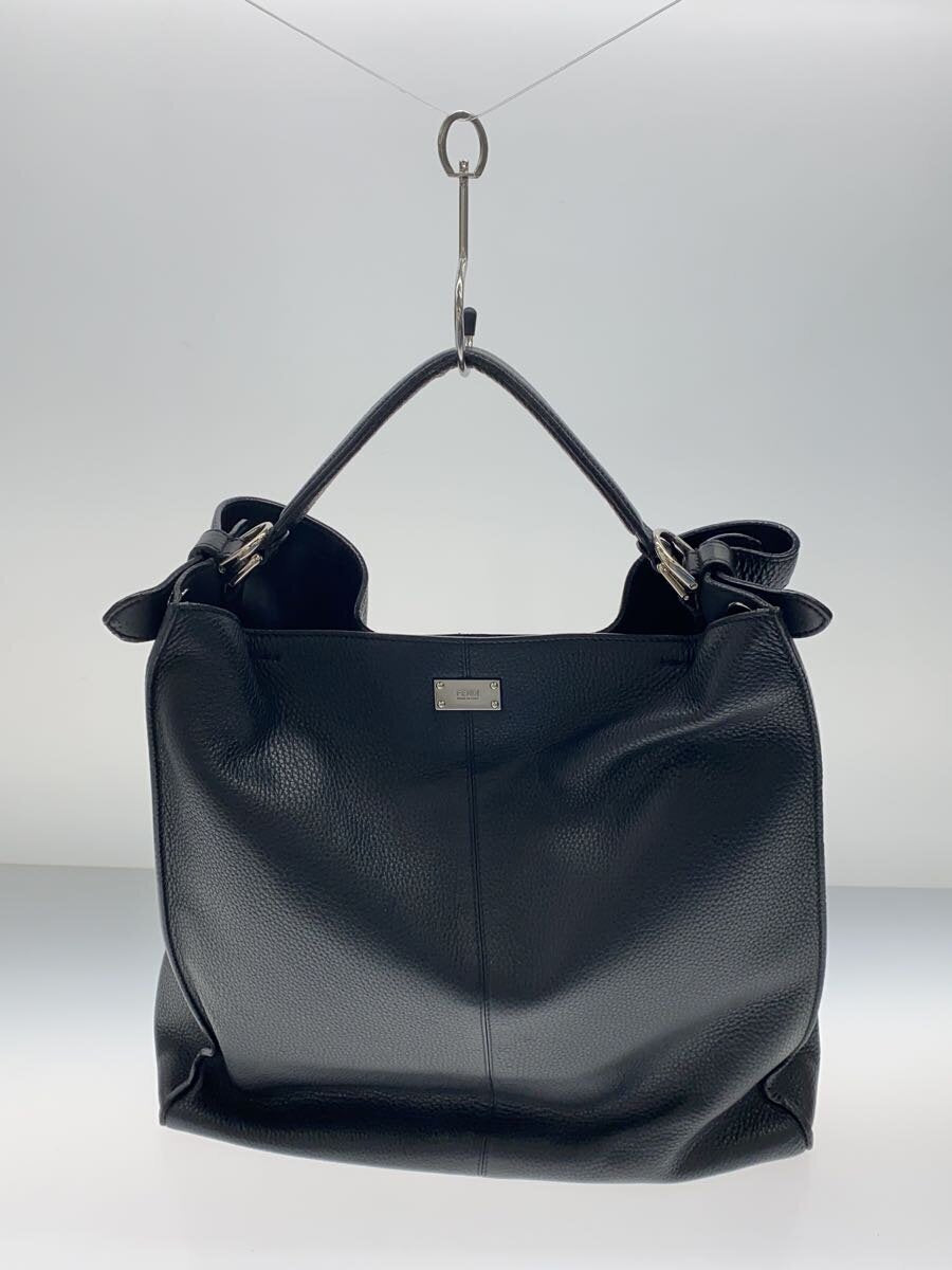 FENDI Peekaboo X-Lite Tote Bag Leather Black [f1235868320]