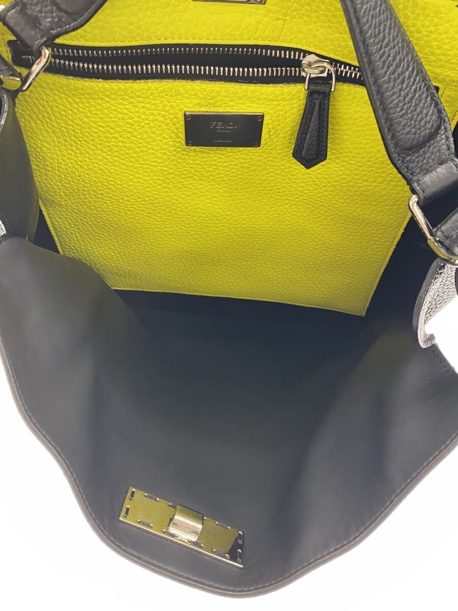 FENDI Peekaboo X-Lite Tote Bag Leather Black [f1235868320]