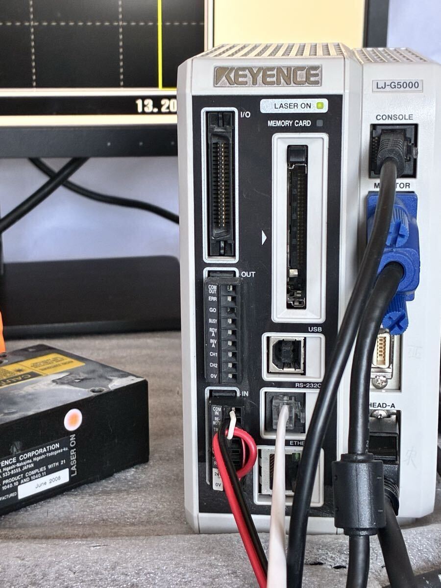 Keyence LJ-G5000 2D Laser Displacement Sensor Controller with LJ-G030 Head and Monitor [r1236509222]