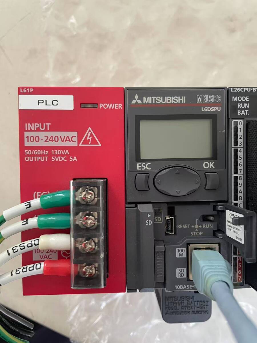 Mitsubishi Electric MELSECL PLC Set L61P L6DSPU L26CPUBT LJ61BT11 LY40NT5P L6EC Q7BAT-SET (as-is) [n1242386119]