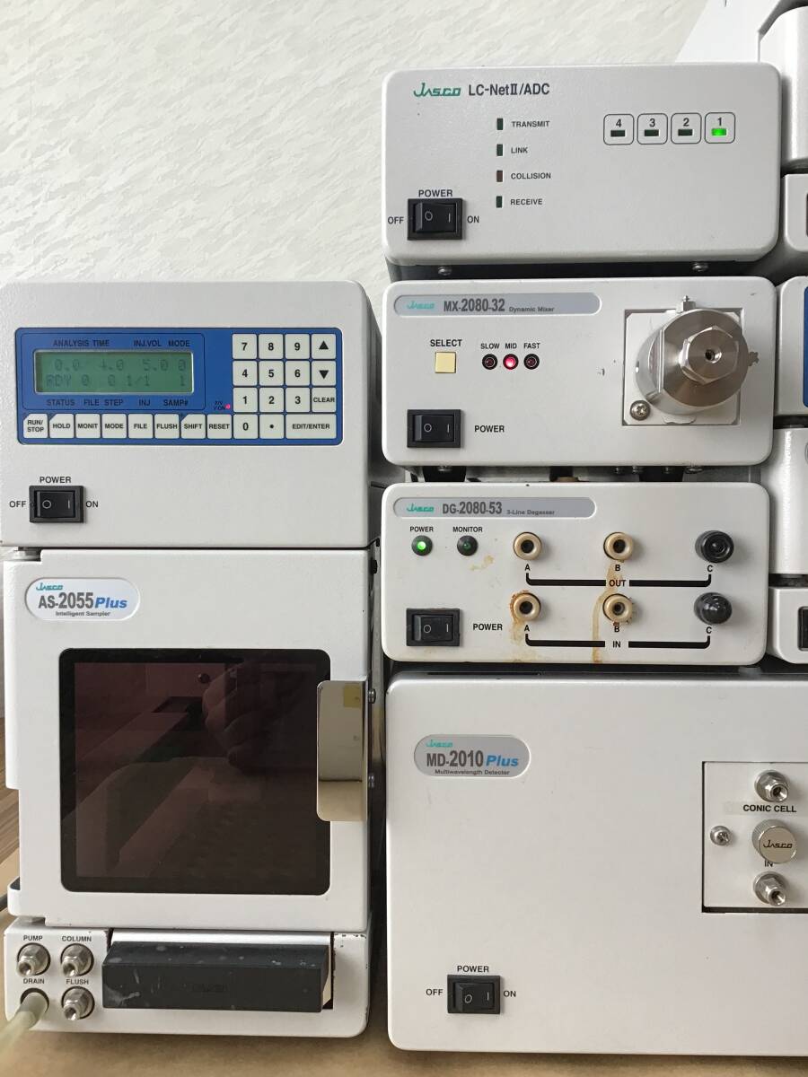 Nihon Bunko PU-2080 High-Speed Liquid Chromatograph CO-2065 MD-2010 DG-2080-53 LC-NETⅡ/ADC MX-2080-32 AS-2055 2 Units [1244810649]