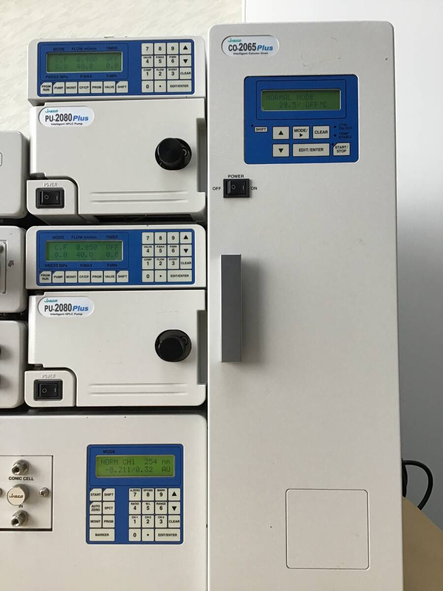 Nihon Bunko PU-2080 High-Speed Liquid Chromatograph CO-2065 MD-2010 DG-2080-53 LC-NETⅡ/ADC MX-2080-32 AS-2055 2 Units [1244810649]