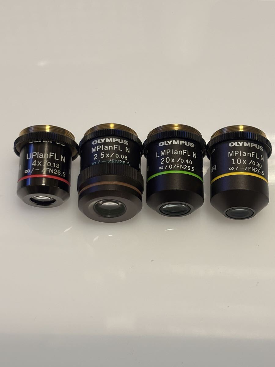 Olympus UPlanFL 4×/0.13 MplanFL 2.5×/0.08 LMPlanFL 20×/0.40 Microscope Objective Lens Pair [s1245775863]