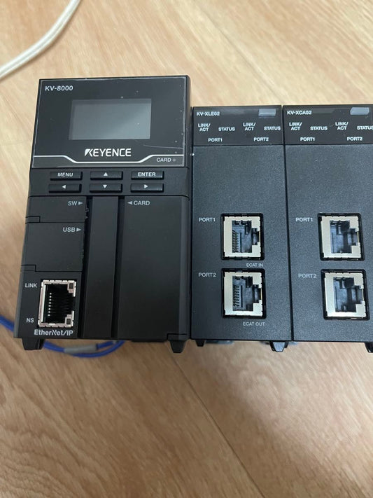 Keyence KV-8000 CPU Unit KV-XLE02 KV-XCA02 Set [z703882534]