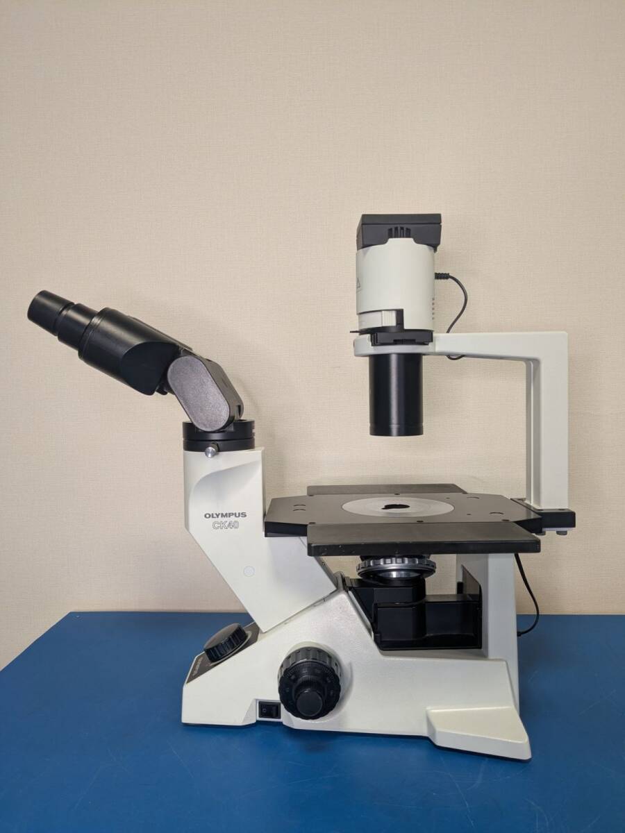 Olympus CK40-F100 Inverted Biological Microscope with 3 Objective Lenses [n1249786751]