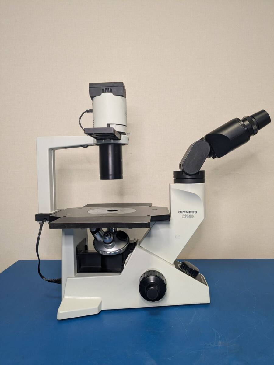 Olympus CK40-F100 Inverted Biological Microscope with 3 Objective Lenses [n1249786751]