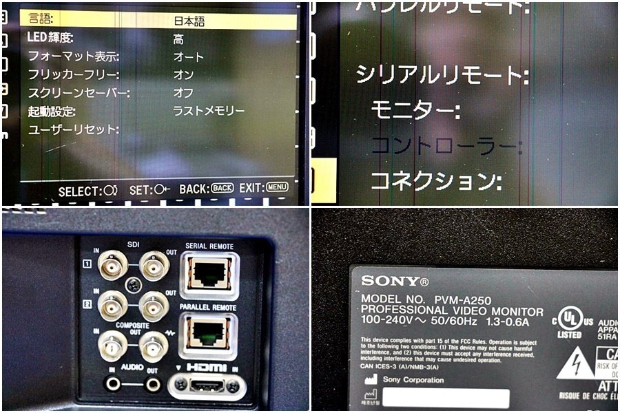 Sony PVM-A250 25-inch Commercial OLED Monitor
