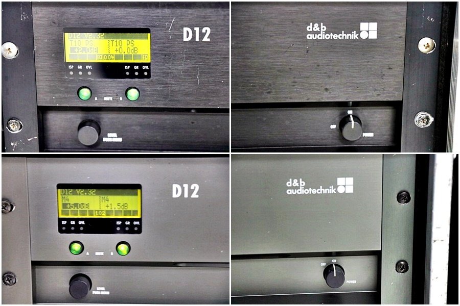 d&b audiotechnik D12 Power Amplifier Set with Rack Case PA Audio Equipment [d1204212450]