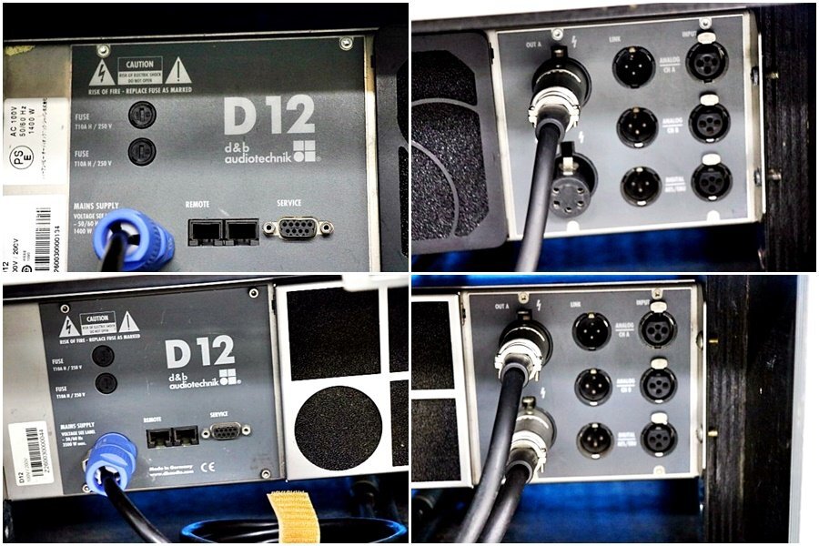 d&b audiotechnik D12 Power Amplifier Set with Rack Case PA Audio Equipment [d1204212450]