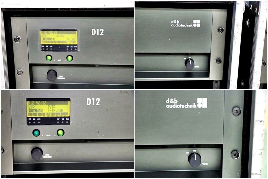 d&b audiotechnik D12 Power Amplifier Set of 2 with Rack Case PA Audio Equipment [o1204207438]