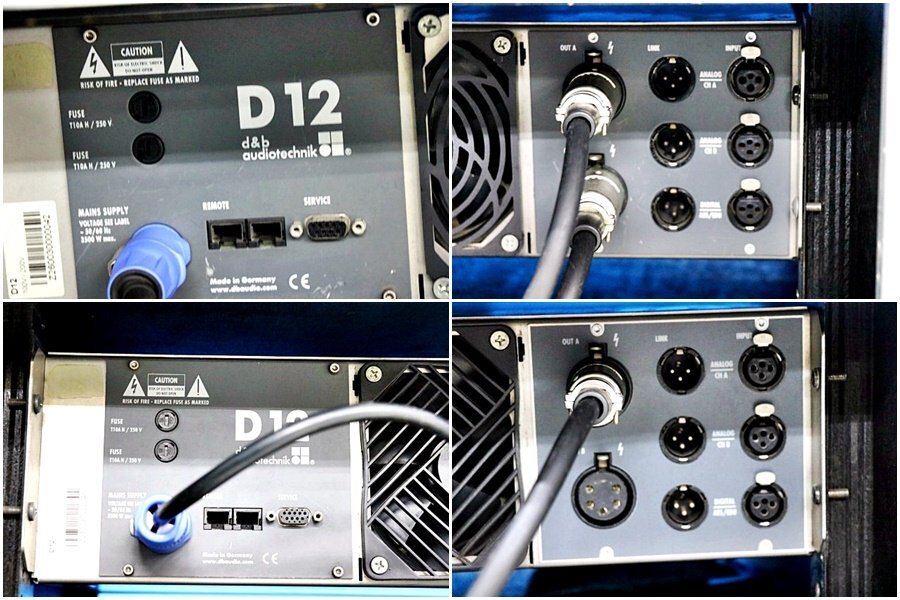 d&b audiotechnik D12 Power Amplifier Set of 2 with Rack Case PA Audio Equipment [o1204207438]