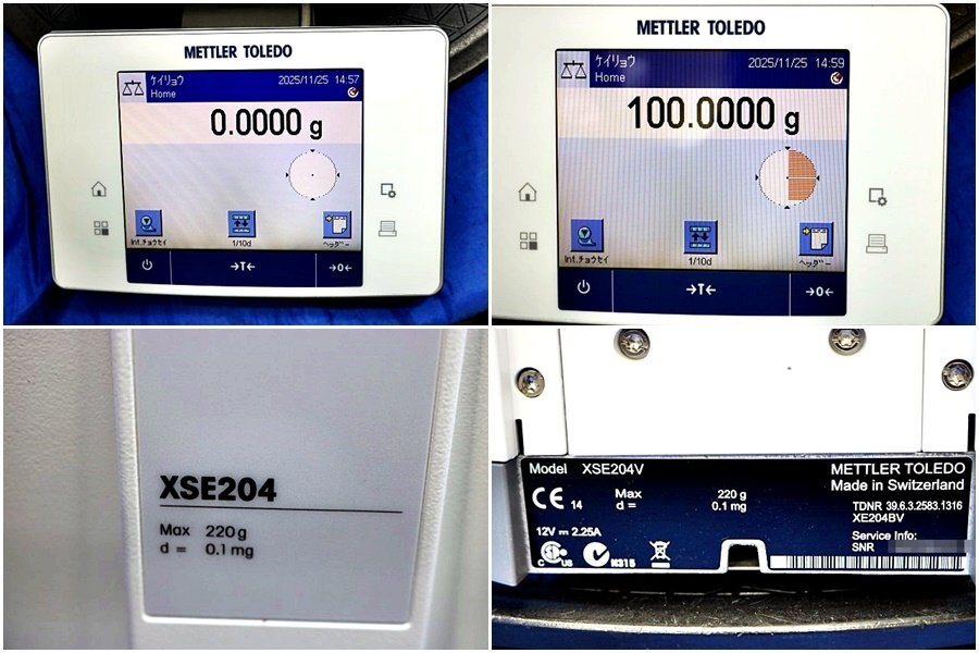 METTLER TOLEDO XS Analytical Balance XSE204V with Printer RS-P42 and Software 220g 0.1mg [b1209186942]