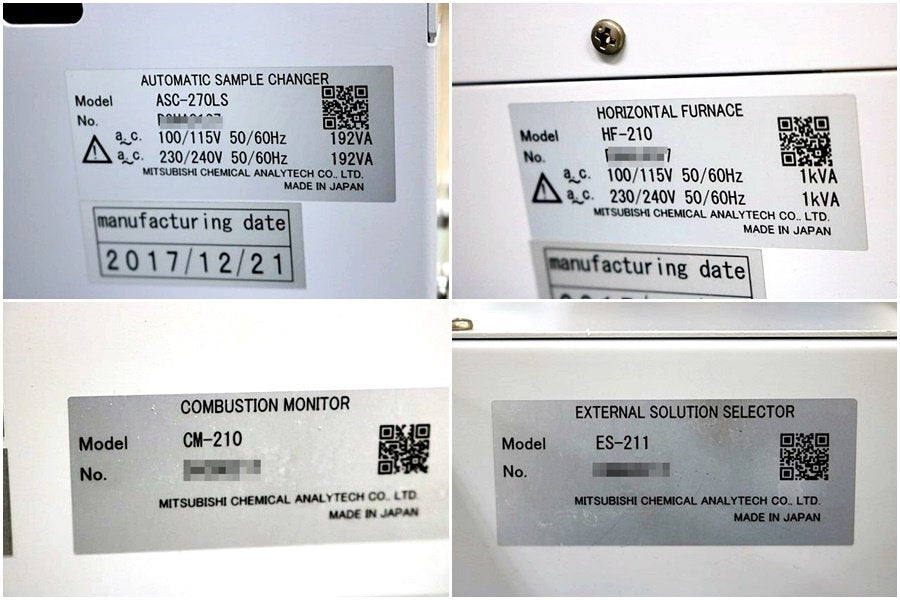 Nitto Seiko AQF-2100H Automatic Combustion Sample Preparation System HF-210 GA-210 ASC-270LS [h1211791329]