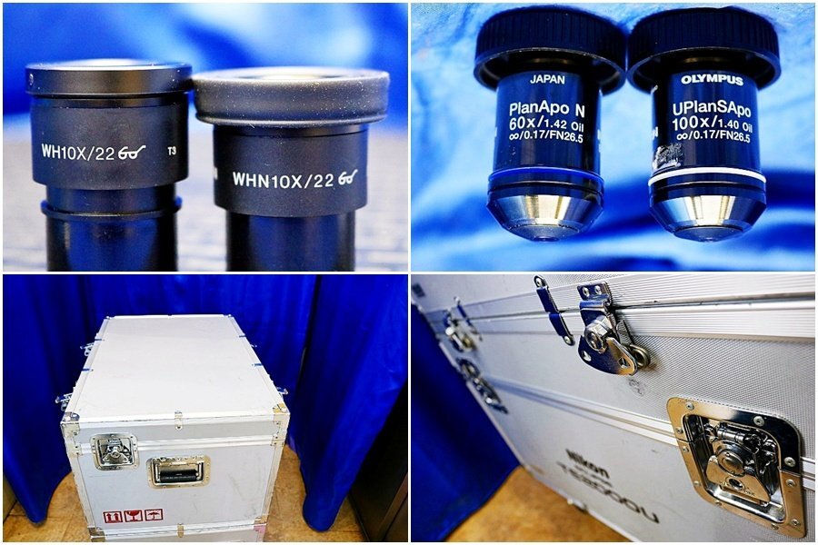 Nikon TE2000-U Inverted Microscope with 2 Objective Lenses and 3 Cases [n1243323758]