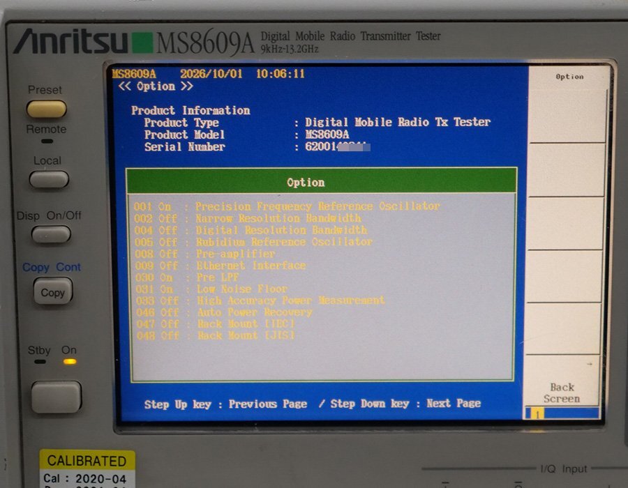 Anritsu MS8609A Digital Mobile Radio Transmitter Tester with Options 001 030 031 (as-is) [k1246644571]