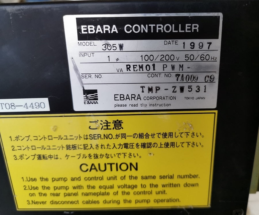 Ebara TMP-ZW531 Turbo Molecular Pump Controller 305W [q1237164153]