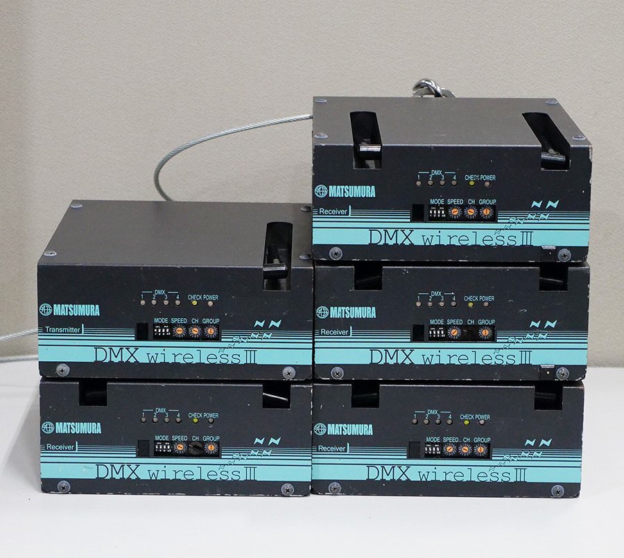 Matsumura DMX Wireless III 5 Units (SS34DXT x1 SS34DXR x4) (for parts or not working) [b1242852379]