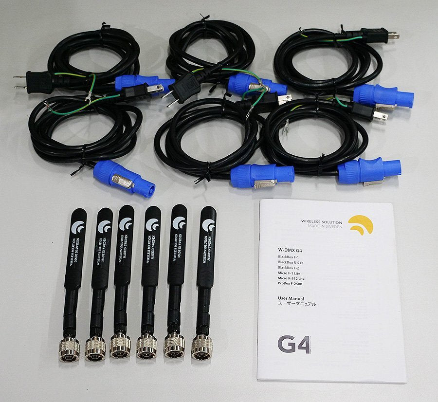 Wireless Solution W-DMX BlackBox F-1 G4 MK2 2 pcs R-512 G4 MK2 4 pcs (as-is) [f1242990551]