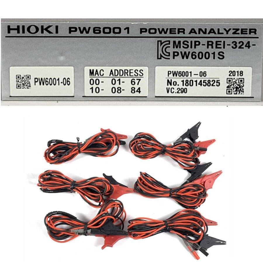HIOKI PW6001-06 Power Analyzer 6ch 2MHz 5MS/s with 6 Cables [f1246372345]
