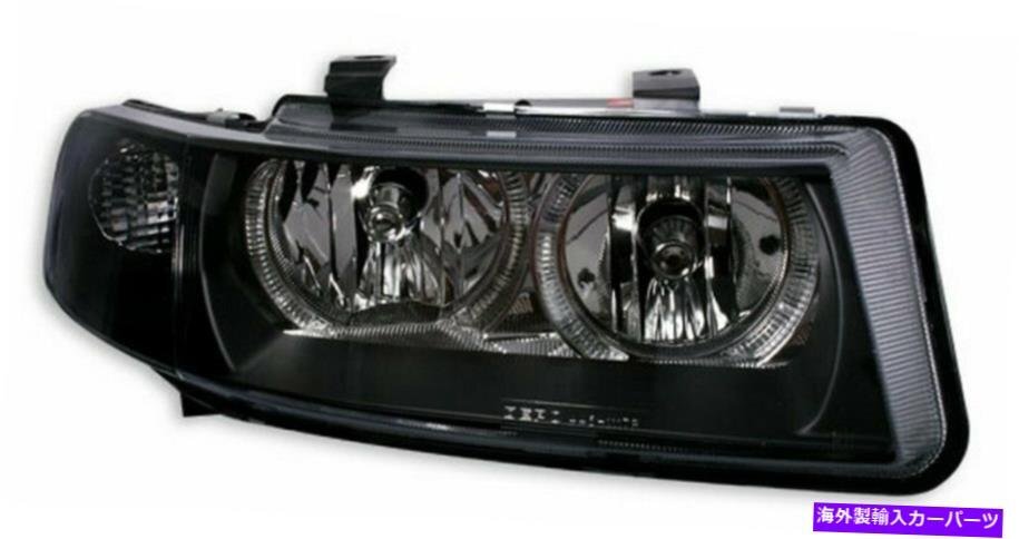 US Headlight LPS06WP Headlights for Seat Leon 1M Toledo 1999-2004 Angel Eyes Black [x1177630592]
