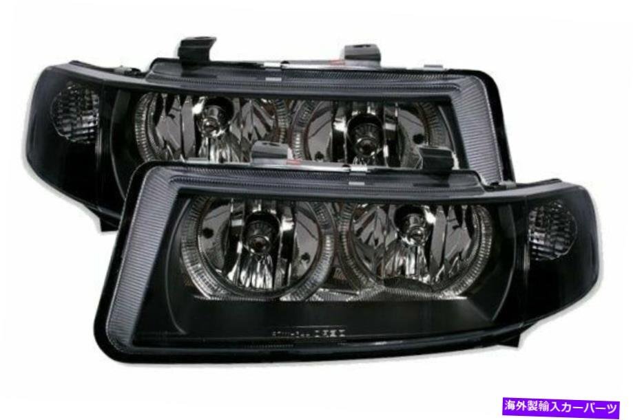 US Headlight LPS06WP Headlights for Seat Leon 1M Toledo 1999-2004 Angel Eyes Black [x1177630592]
