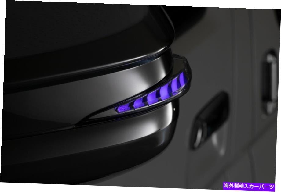 Toyota 4Runner Lexus GX470 Hiace Chrome LED Side Mirror Cover DRL Blue [u1144404507]