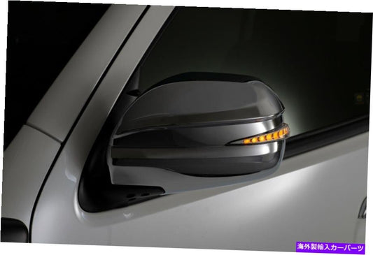 Toyota 4Runner GX470 Hiace Chrome Side Mirror Cover with LED DRL White [l1144392775]