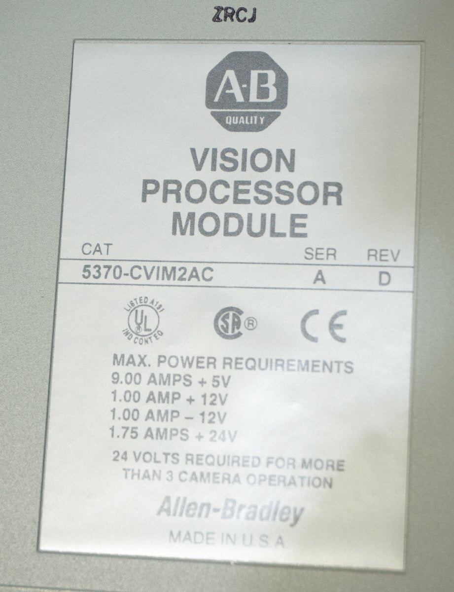 Allen-Bradley 2801-AM2 Vision Platform 5370-CVIM2AC Vision Processor Module 100V [m1221486678]