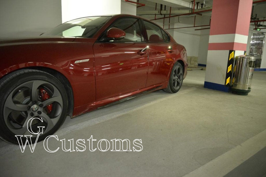 Alfa Romeo Giulia Carbon Side Skirt Apron Spoiler Aero Genuine Parts [p1174239237]