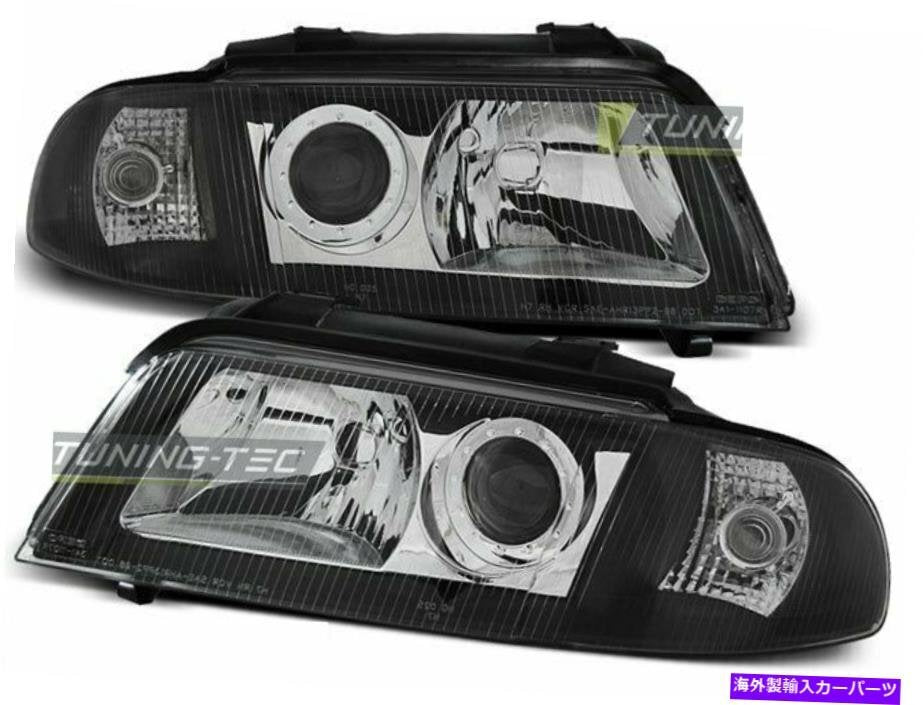 US LPAU01WP Headlight Set for Audi A4 B5 FL 1999-2000 Black [x1177637951]