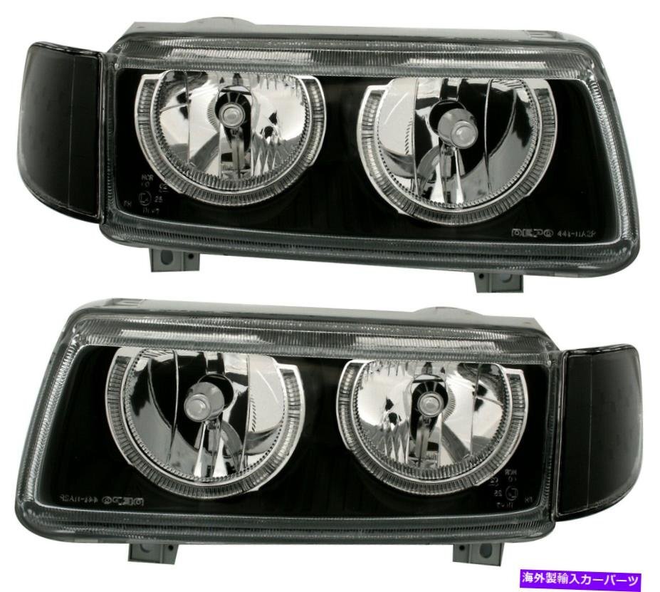 US Headlight VW Passat B4 1993-1997 Angel Eyes Black [r1177625455]