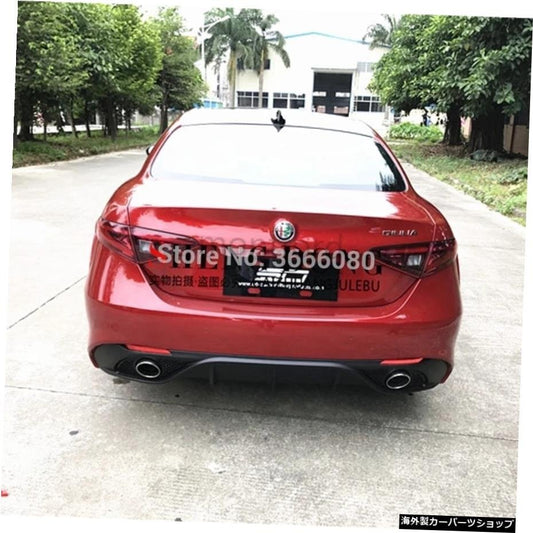 SHCHCG Alfa Romeo Giulia Rear Bumper Lip Spoiler 2016-2019 Black PP [g1076887661]