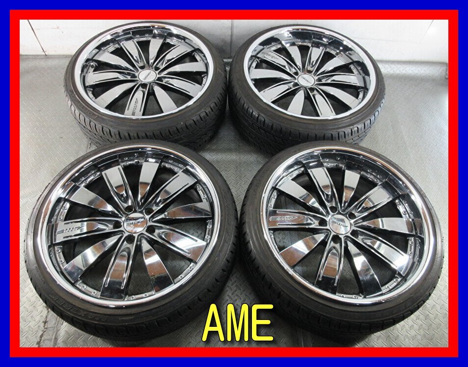 ■Used tire wheel■ AME AUTO MOBILE ENGINEERING 20 inch 9J +27 +34 5H 114.3 MAXTREK FORTIS T5 225/35R20 Cheap No shipping Fee K235 [d1139545900]
