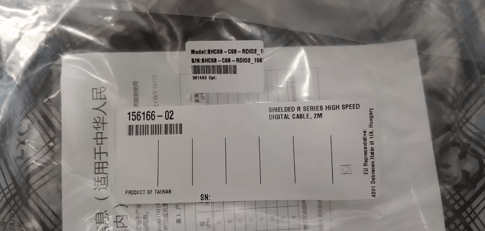 NI SHC68-C68-RDIO2 156166-02 Shielded R Series High Speed Digital Cable 2M [f1165273496]
