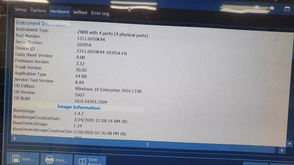 NBC R&S ZNB8 Vector Network Analyzer 9kHz to 8.5GHz 4 Ports [f1162990881]