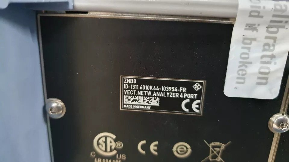 NBC R&S ZNB8 Vector Network Analyzer 9kHz to 8.5GHz 4 Ports [f1162990881]