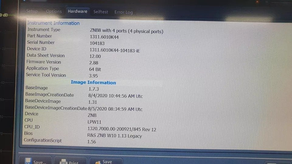 NBC R&S ZNB8 Vector Network Analyzer 9kHz to 8.5GHz 4 Ports [1162981697]