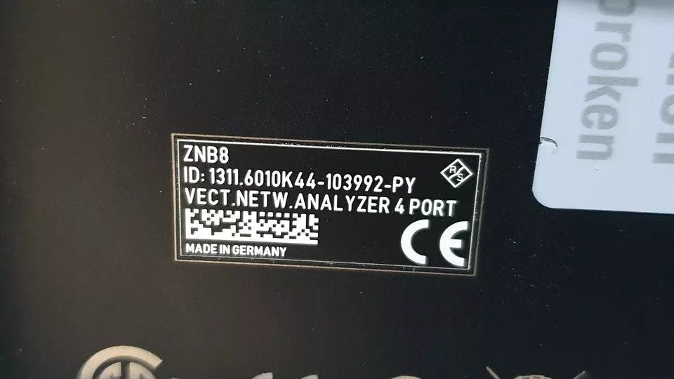 NBC R&S ZNB8 Vector Network Analyzer 9kHz to 8.5GHz 4 Ports [o1163012368]
