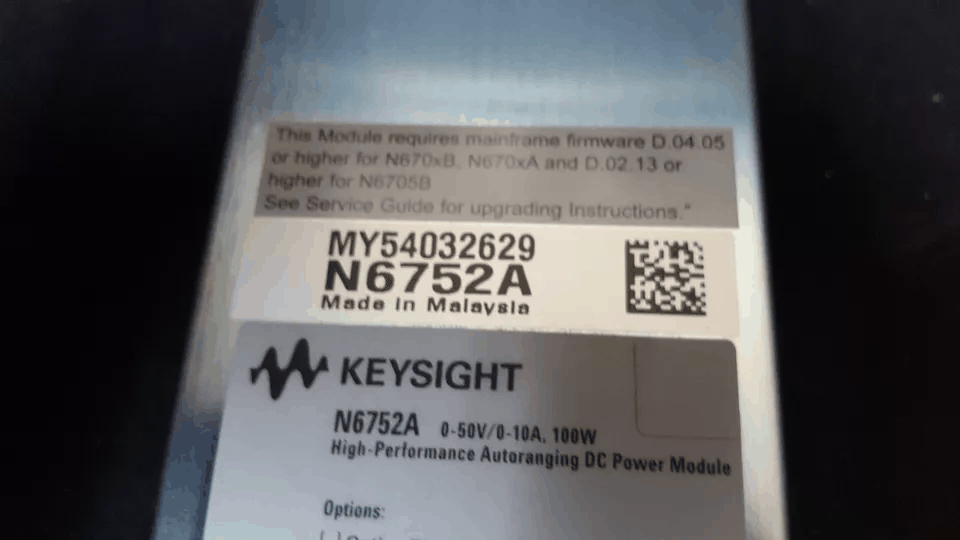 Keysight N6752A DC Power Module 50V 10A 100W Opt. LGA [l1165273488]