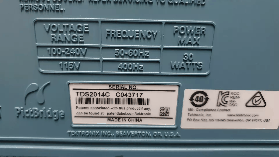 Tektronix TDS2014C Digital Oscilloscope 100MHz 4ch 2GS/s with 4x TPP0201 [h1166717026]