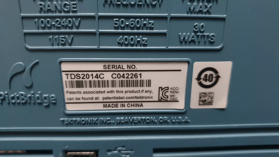 Tektronix TDS2014C Digital Oscilloscope 100MHz 4ch 2GS/s with 4x TPP0201 [f1166701089]