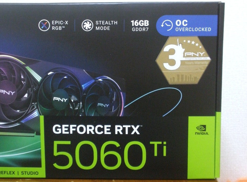 PNY GeForce RTX 5060 Ti 16GB ARGB Overclocked GPU [f1215702662]