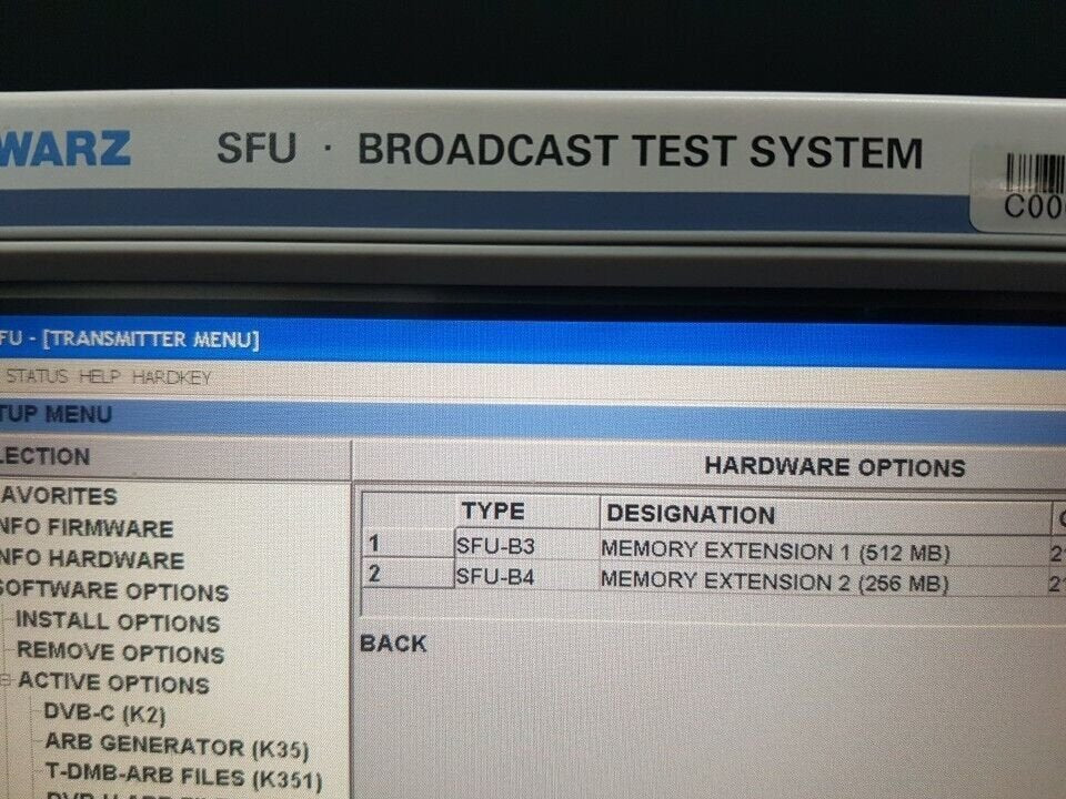 NBC R&S SFU Broadcast Test System Broadcast Test System [r1130252972]