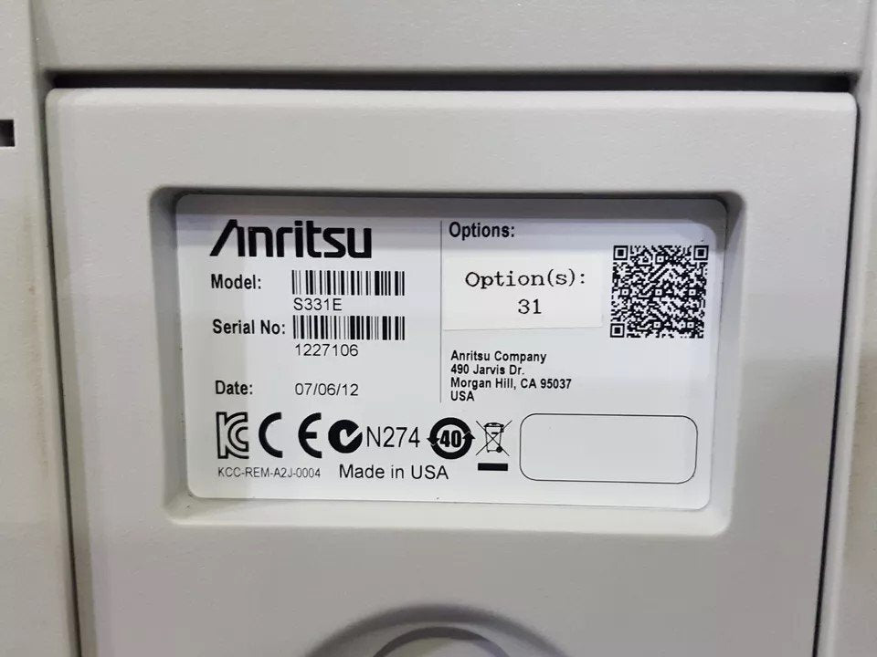 Anritsu S331E Site Master 2MHz to 4GHz [q1159741463]