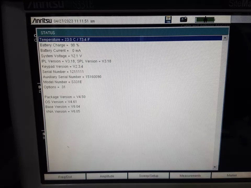 Anritsu S331E Site Master 2MHz to 4GHz [b1159752370]