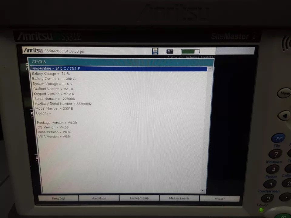 Anritsu S331E Site Master 2MHz to 4GHz [f1159747988]