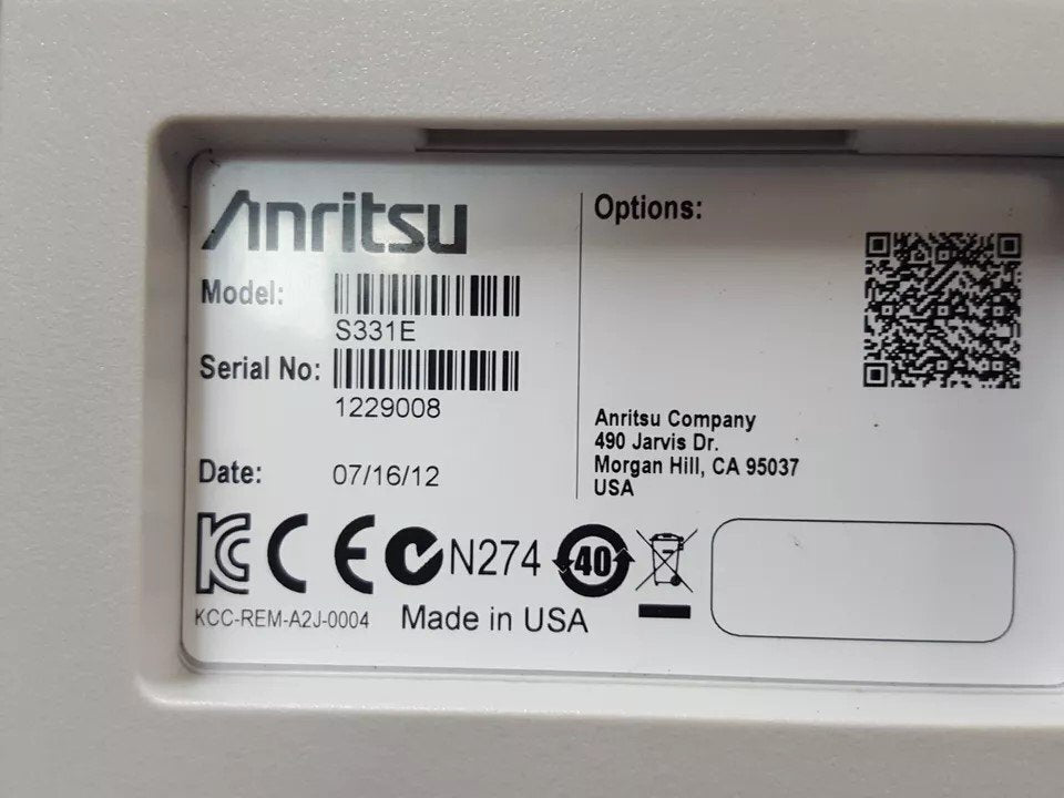 Anritsu S331E Site Master 2MHz-4GHz [f1159747988]