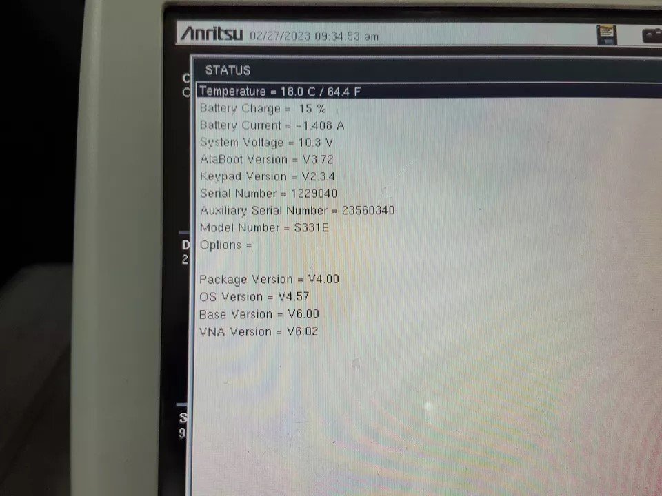 Anritsu S331E Site Master 2MHz-4GHz [d1159762866]