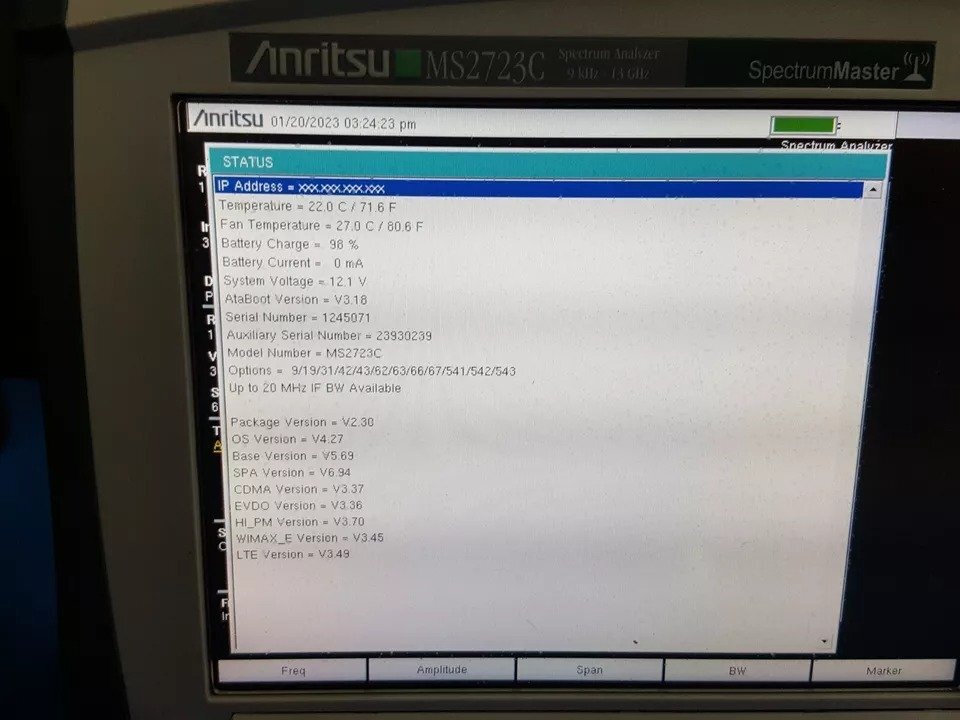 Anritsu MS2723C Microwave Compact Spectrum Analyzer 9kHz - 13GHz [o1160699039]